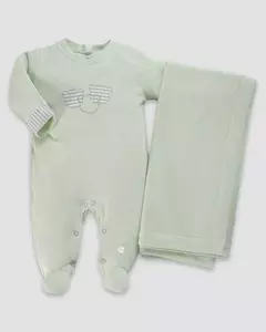 Saída de maternidade com macacão longo malha tricot algodão na internet