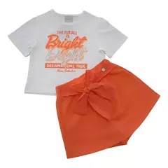 Conjunto Laranja com Strass na internet