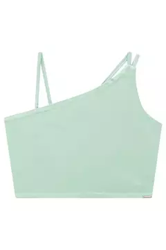 Top Cropped em Sarja com Elastano - Tindolelê