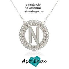 Kit 10 Colares Letra Inicial - Aço Inox - loja online