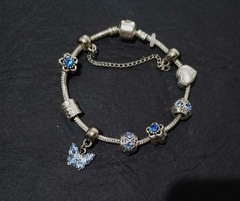 Pulseira P/ Berloques de Aço Inox Banhada a Prata - (Estilo Pandora) - comprar online