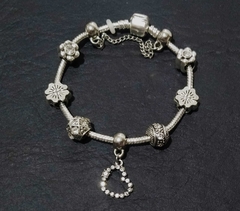 Pulseira P/ Berloques de Aço Inox Banhada a Prata - (Estilo Pandora) na internet