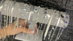 Kit 10 Pulseiras Semi Joias Prata 700 Nacional