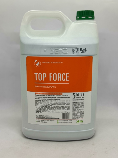 SEIQ TOP FORCE DESENGRASANTE CONCENTRADO 5LTS - comprar online