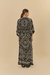 Vestido FARM Longo Manga Estampado Borbolina - comprar online