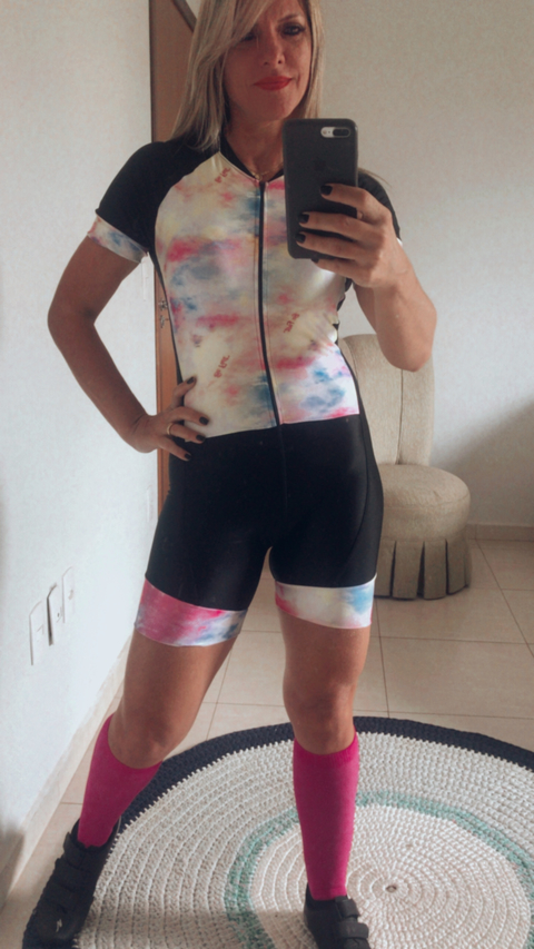 Moda Bike Macaquinho Manga Curta Be Fast (Forro em gel)