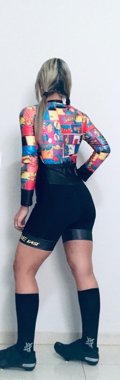 Moda Bike Macaquinho Manga Longa Be Fast (Forro em Gel )