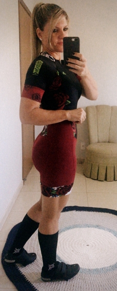 Macaquinho Manga Curta Invicto (Forro Densidade 120) - Moda Fitness/Moda Bike FitYou Forever 