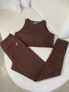 Conjunto Legging Cós alto em Poliamida Croped c/bojo removível na internet
