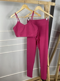 Conjunto Legging cós alto Microcanelado - comprar online