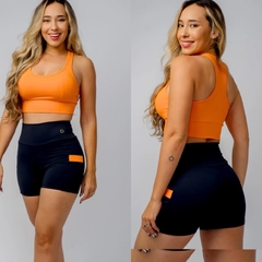 Conjunto Shorts 1/2 coxa c/ bolso em Poliamoda