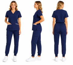 Ambo Mujer Modelo AURA Elastizado Premium AZUL MARINO - comprar online