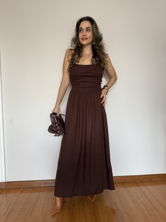 Vestido longuete corset