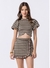 SAIA/SHORT EM MALHA JACQUARD PIED POULE - 84910484 - comprar online
