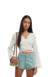 BLUSA TRANSPASSADA TECIDO - OFF WHITE