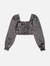 BLUSA MALHA BRILHO ML CINZA GRAFITE - loja online