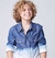 CAMISA MASCULINA JEANS DEGRADEE AZUL