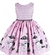 VESTIDO DE FESTA INFANTIL BORDADO CORACAO CINTO GATO - 3992