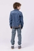 JAQUETA JEANS COM DETALHE QUEIMA TEXTO LASER STONE - 861536 - Petitbombom
