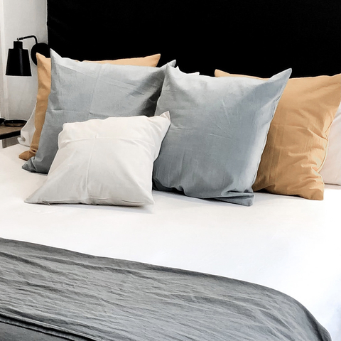 Almohadones de Tussor Celeste