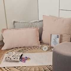 Almohadónes Tussor Rosa con Pestaña - comprar online