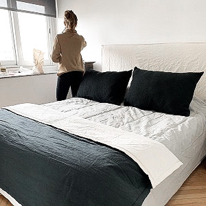 Almohadones de Nido de Abeja Gris Plomo