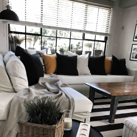 Almohadones de Tussor Mostaza