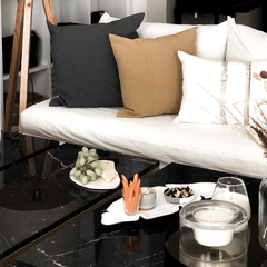 Almohadones de Tussor Rayas Foil Off White - comprar online