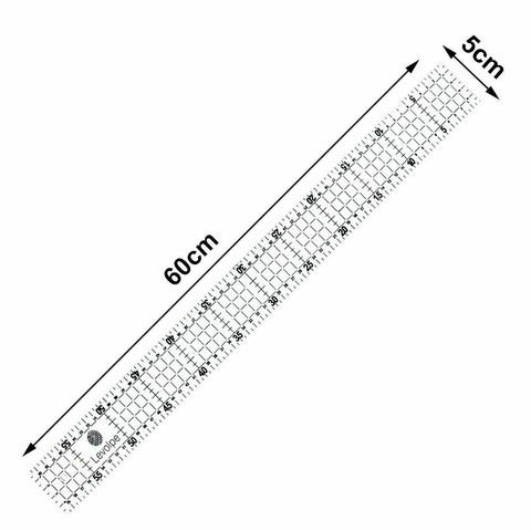 RÉGUA 5X60CM PATCHWORK ACRÍLICA