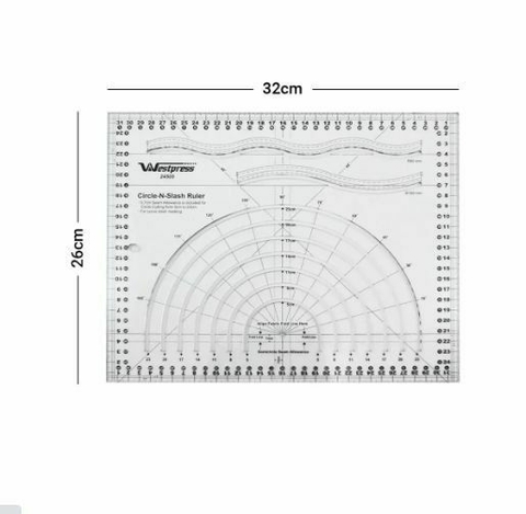 Régua Circular para Corte Quilting 26x32cm