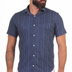 Camisa Jowef Manga Curta Tribo Marinho - comprar online