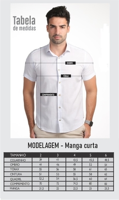 Camisa Jowef Manga Curta Geometria Branco - Jowef