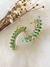 Earcuff Zircônias Verde Folha