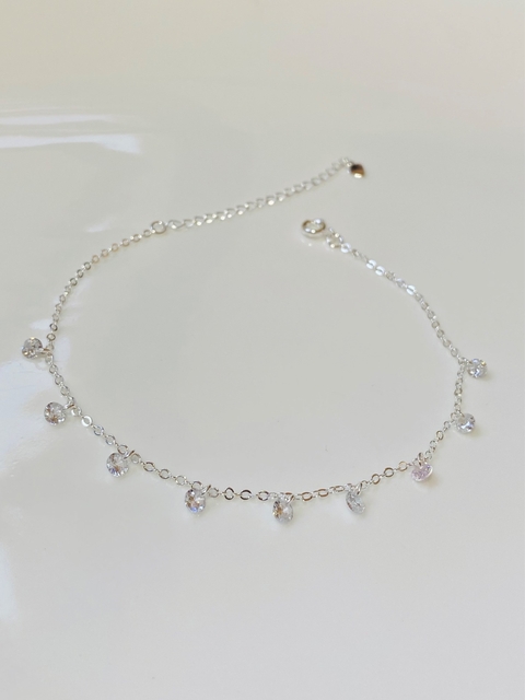 Tornozeleira com Cristais Pendurados