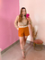 Short linho+crochê