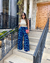Calça pantalona Azul - comprar online