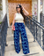 Calça pantalona Azul