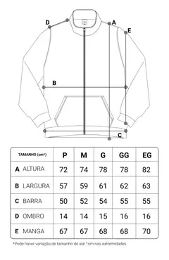 Moletom Alfa Collective Preto Ziper -  Canoa OutFit