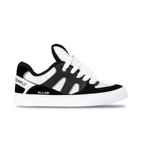 Tenis Comply PU Branco/Preto