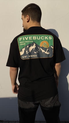 Camiseta Fivebucks Exploration Crew Oversized Preta - comprar online