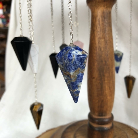 Pêndulo de Cristal Natural - Sodalita