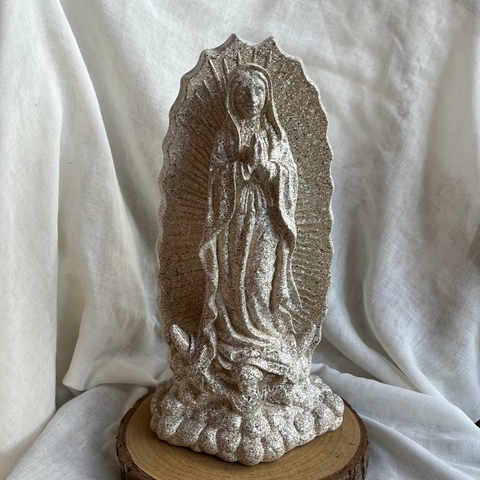 * Nossa Senhora de Guadalupe de Gesso Granito 30cm - Misan Artesanato