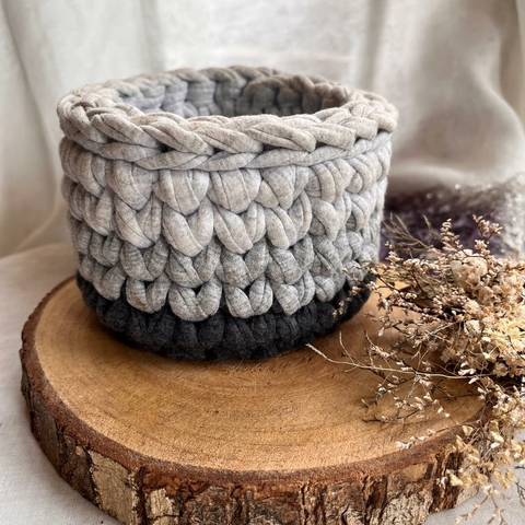 Cachepot Cinza Degradê