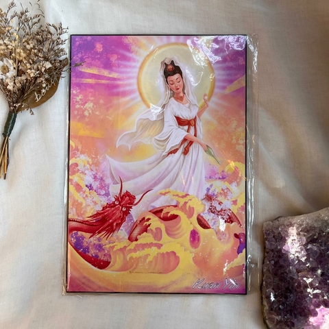 Quadro Entidades Deusa Kuan Yin - 29cm
