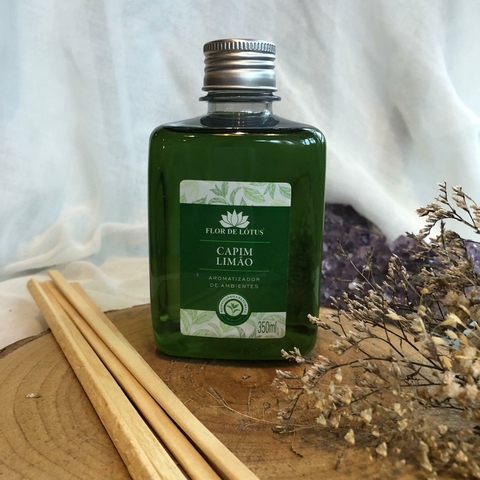 Difusor de Varetas Capim Limão 350ml - Flor de Lótus