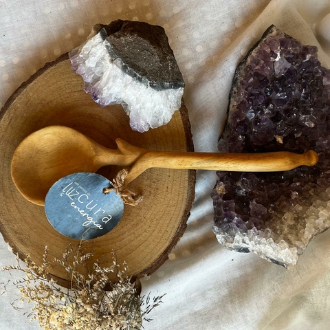 Colher de Pau Artesanal - Caixeta (variados) - Galho