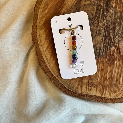 Pingente 7 Chakras Fileira de Metal - Joias que Curam