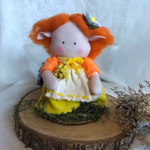 Fada Elfa (cabelo laranja) - Atelie Água Doce