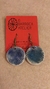 * Brinco Redondo Gancho (azul e branco) prata - O Barroca Atelier