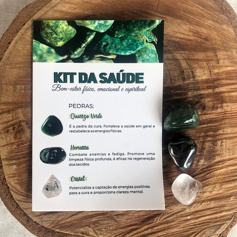 Kit da Saúde (quartzo verde, hematita e cristal)